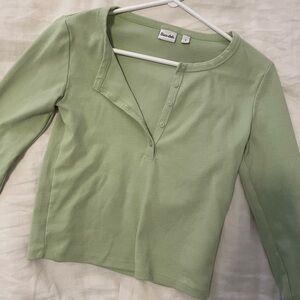 Sunday Best Green Long Sleeve Top